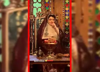 فیلم چرت زدن گلاره عباسی در پشت صحنه بامداد خمار