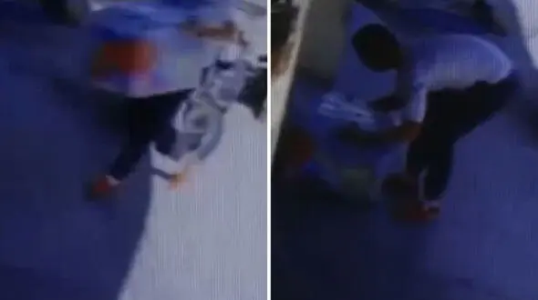 لحظه تلخ رها کردن نوزاد توسط پدرش روبروی پرورشگاه  + فیلم و عکس