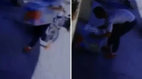 لحظه تلخ رها کردن نوزاد توسط پدرش روبروی پرورشگاه  + فیلم و عکس