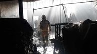 آتش سوزی وحشتناک در کارگاه مبل / 4 کارگر تهرانی سوختند + عکس و  فیلم