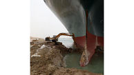 عکس / آزاد سازی  کشتی به گل نشسته در کانال سوئز