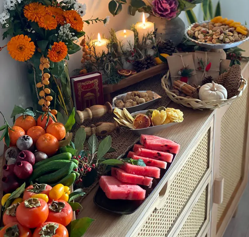 تزیین شب یلدا برای عروس اینستاگرام<p> </p>