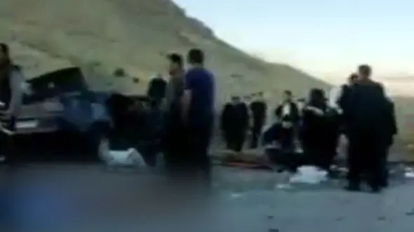 فیلم دلهره آور از تصادف مرگبار 2 خودرو در جاده ارومیه + عکس