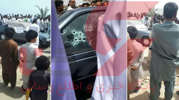 فوری/قتل هولناک 2مرد با رگبار به ماشینی در چابهار + عکس لحظه قتل 