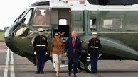 هلیکوپتر حامل ترامپ و ملانیا در سفر به انگلیس دچار نقص فنی شد