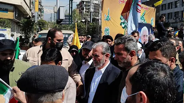 حضور دبیر کل جنبش جهاد اسلامی فلسطین در راهپیمایی روز قدس در تهران