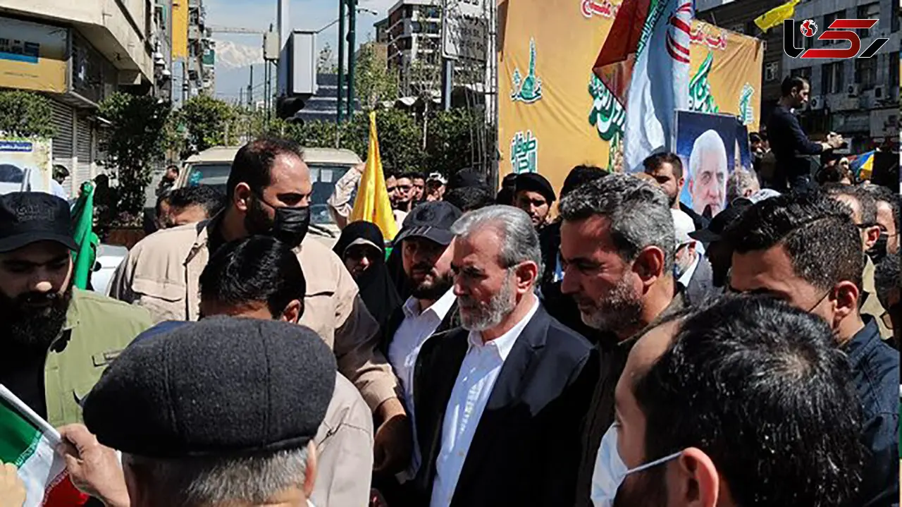 حضور دبیر کل جنبش جهاد اسلامی فلسطین در راهپیمایی روز قدس در تهران