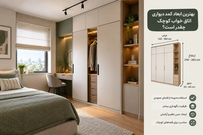 کمد دیواری اتاق خواب کوچک