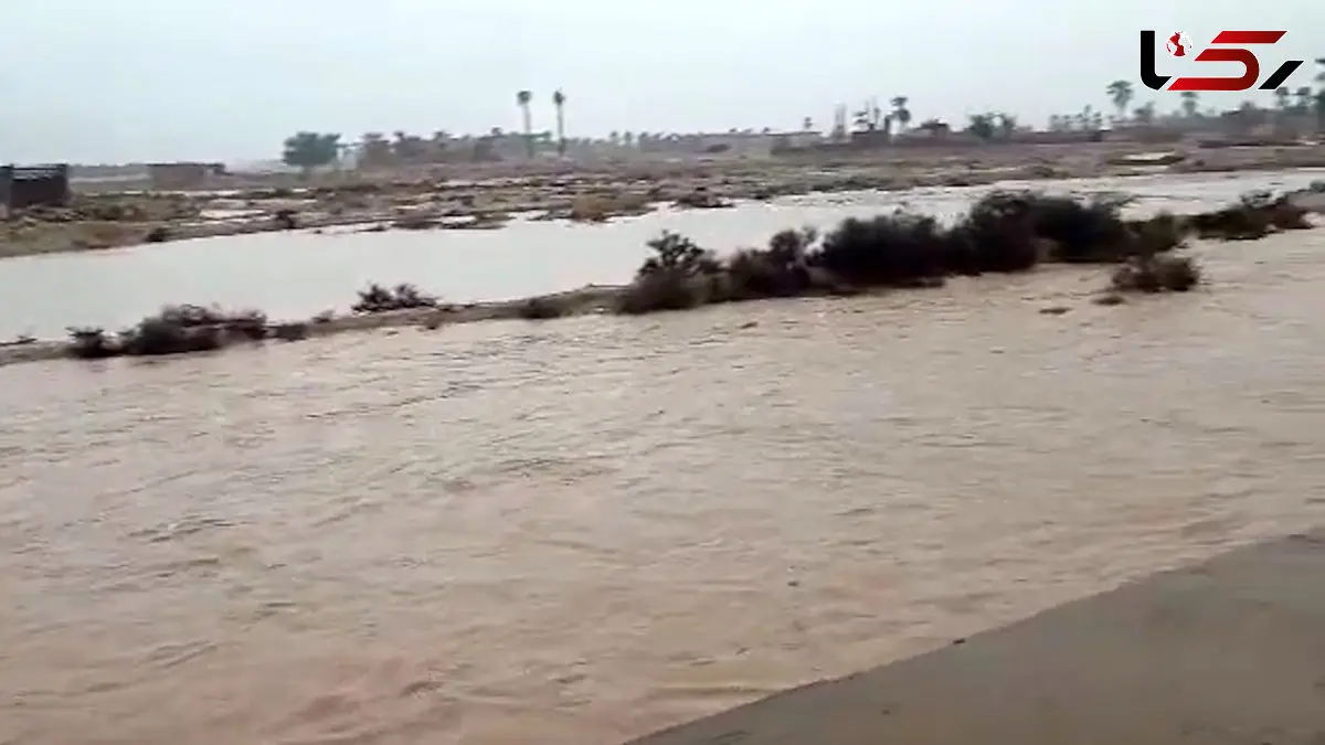 فیلم طغیان رودخانه فصلی در گراش فارس
