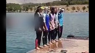 شیرجه زدن دختران قایقران ایران در آب + فیلم 