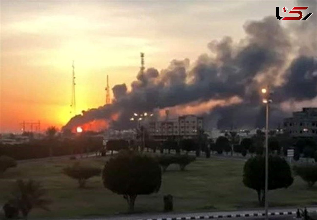 حمله موشکی به پایگاه نفتی عربستان / آتش سوزی بزرگ