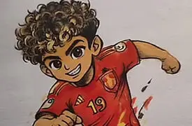 فیلم نقاشی کارتونی از یامال با آهنگ معروف جمال جمالو 
