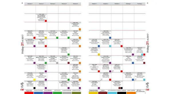 جدول برنامه های جشنواره جهانی فیلم فجر