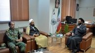هماهنگ کننده عقیدتی سیاسی های آجا در منطقه قزوین، زنجان و همدان با مدرکل اوقاف قزوین دیدار کردند