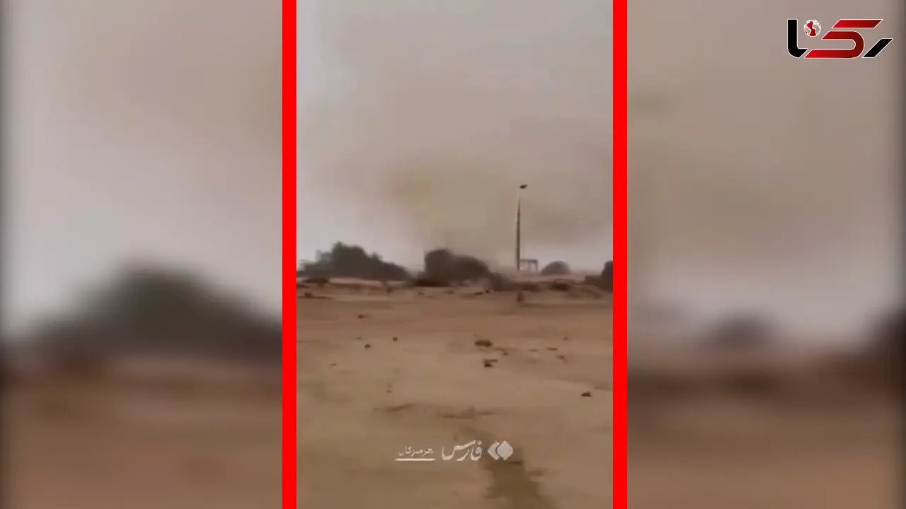 فیلم وقوع همزمان گردباد و واتراسپات در کیش