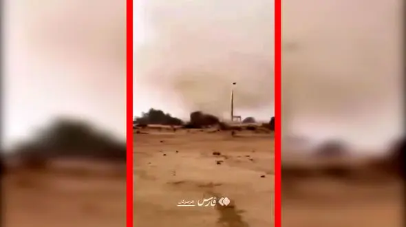 فیلم وقوع همزمان گردباد و واتراسپات در کیش