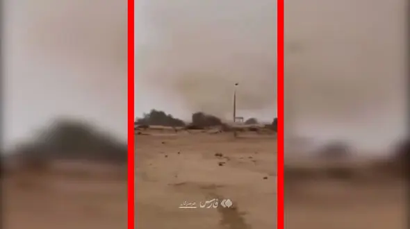 فیلم وقوع همزمان گردباد و واتراسپات در کیش