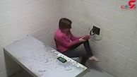 صحنه فرار یک زن از بازداشتگاه پلیس + فیلم