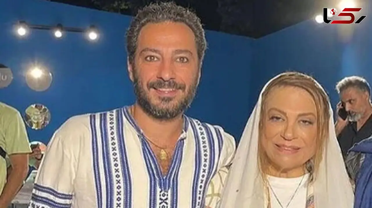 فیلم بوسه حاشیه ساز گوهر خیراندیش به نوید محمدزاده در اتاق گریم / خانم بازیگر به دردسر می افتد ؟!