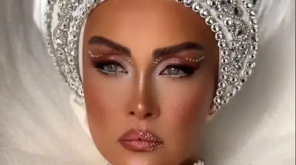 فیلم / استایل فرشته وار و پری‌گونه حدیث فولادوند به رنگ پرچم ایران/ درخشان و چشم‌نواز ...