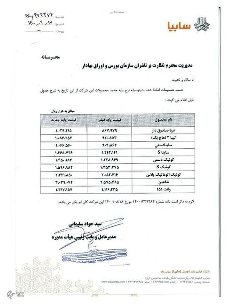 افزایش قیمت خودرو