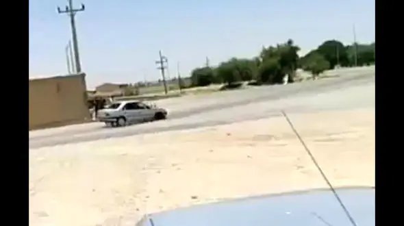 تعقیب و گریز هالیوودی پلیس و سارق مسلح در امیدیه + فیلم 