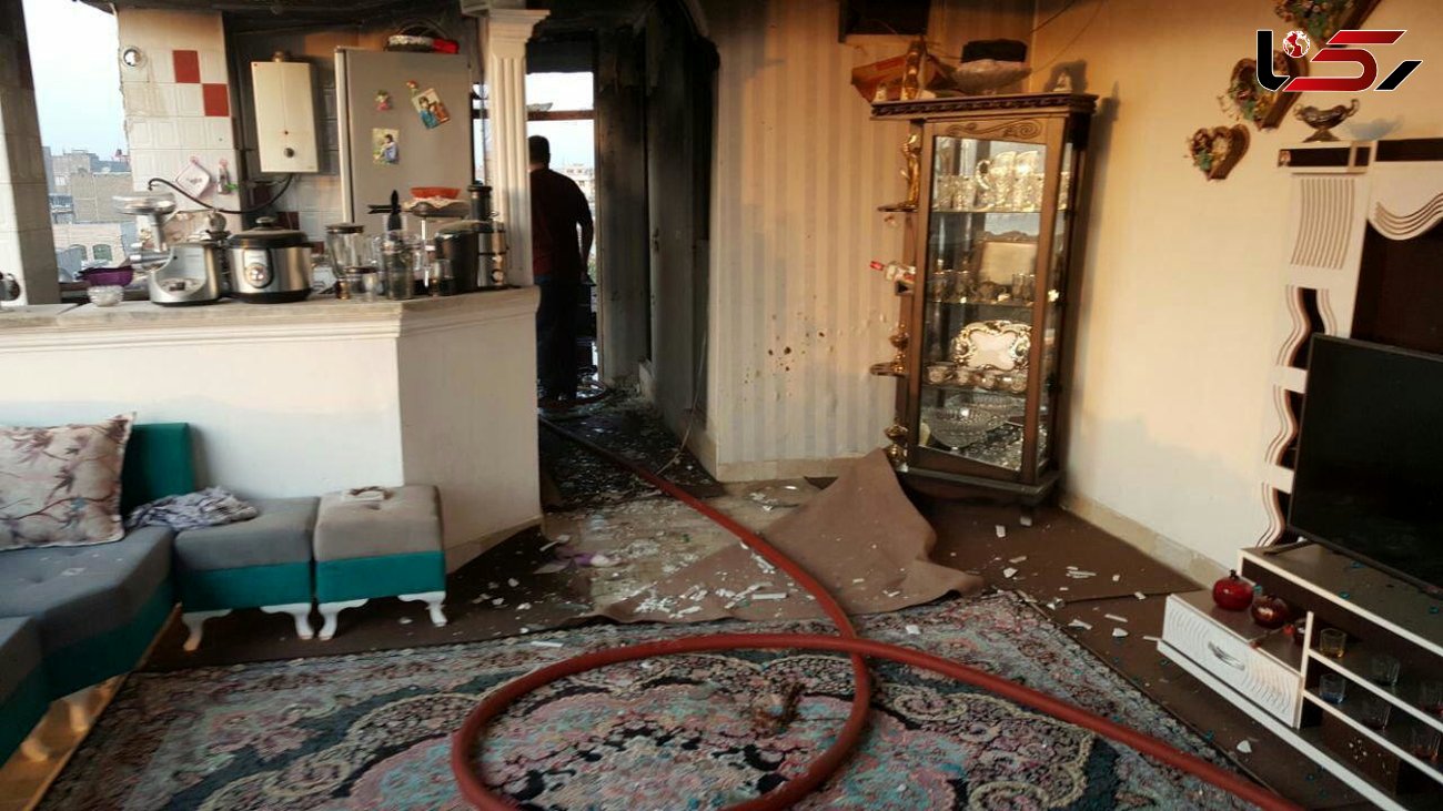 انفجار هولناک در طبقه چهارم خانه مسکونی در حوالی خیابان خبرنگار + عکس 