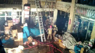 آتش سوزی گسترده در بازار آهنگران/ 30 مغازه در بازار  سوختند + عکس و فیلم