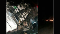 مرگ 12 نفر در برخورد کامیون به اتوبوس اصفهان-مشهد + عکس و اسامی
