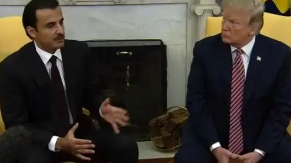 دیدار امیر قطر با ترامپ