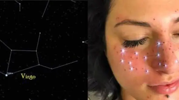 تاتو ستاره ای صورت مد عجیب و جدید زیبایی! + عکس