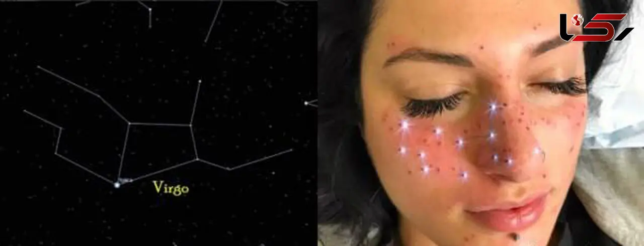 تاتو ستاره ای صورت مد عجیب و جدید زیبایی! + عکس