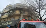فیلم جدال با مرگ 15 تهرانی در خیابان جمهوری تهران / در محاصره دود و آتش بودند