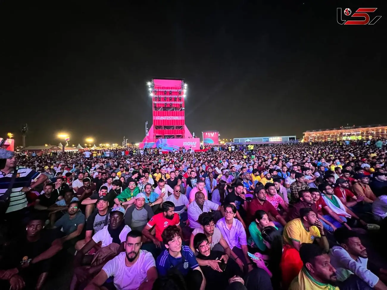 جام جهانی 2022 قطر/فن فستیوال (زون) دوحه مملو از تماشاگران برزیلی+فیلم