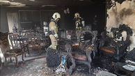 آتش سوزی خانه مسکونی در تهران / نجات زنان و مردانی که در یک قدمی مرگ بودند +عکس ها