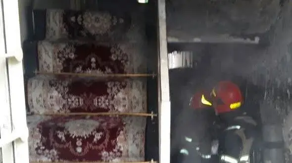 آتش سوزی یک خانه در خیابان دانشگاه قزوین + عکس