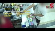عکس العمل جسورانه زن فروشنده در مقابل سارق مسلح! +فیلم 