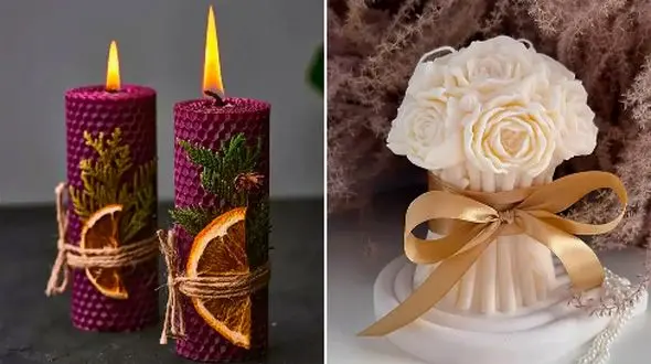 دکوراسیون متفاوت خانه با 15 مدل شمع دست‌ ساز زیبا و جدید
