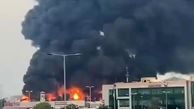 آتش سوزی مهیب در امارات  + فیلم