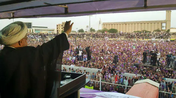 روحانی در اردبیل: کی مردم با آرد و نبات برای انتخابات تصمیم گرفته اند؟