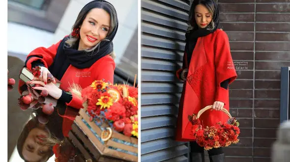 انار قرمز بر تن حدیث فولادوند / عکس