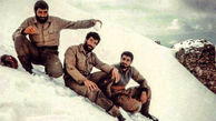 عکس دیده نشده از برف بازی سردار شهید سلیمانی