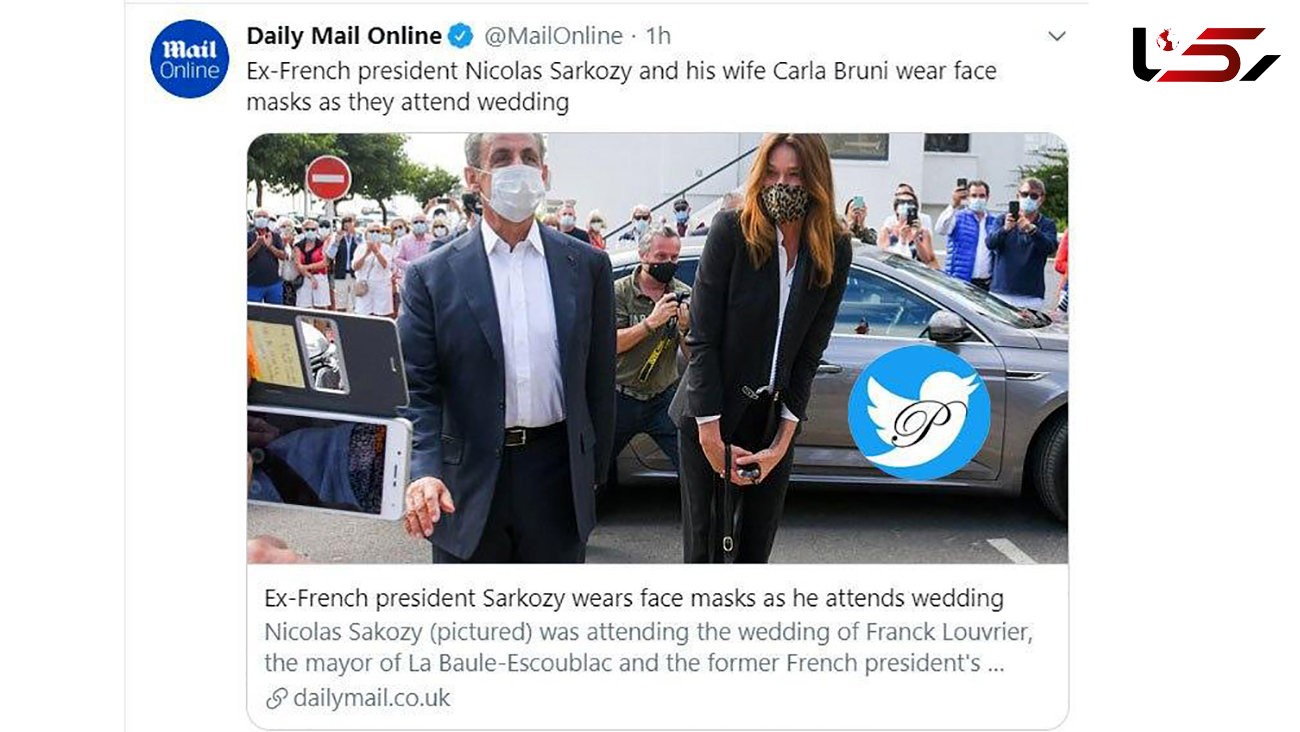 رئیس جمهور سابق فرانسه با ماسک در مراسم عروسی دوستش شرکت کرد + عکس
