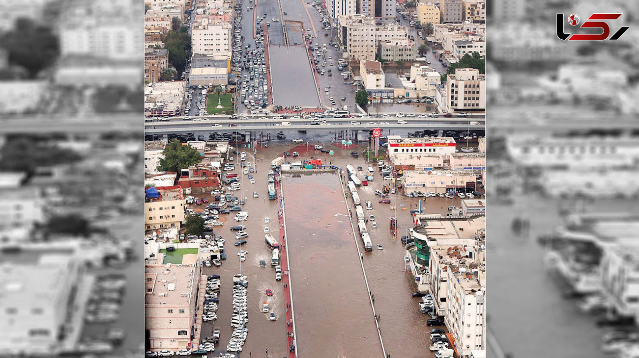 بخشی از شهر جده زیر آب رفت/خشمگین شدن شهروندان عربستانی+عکس