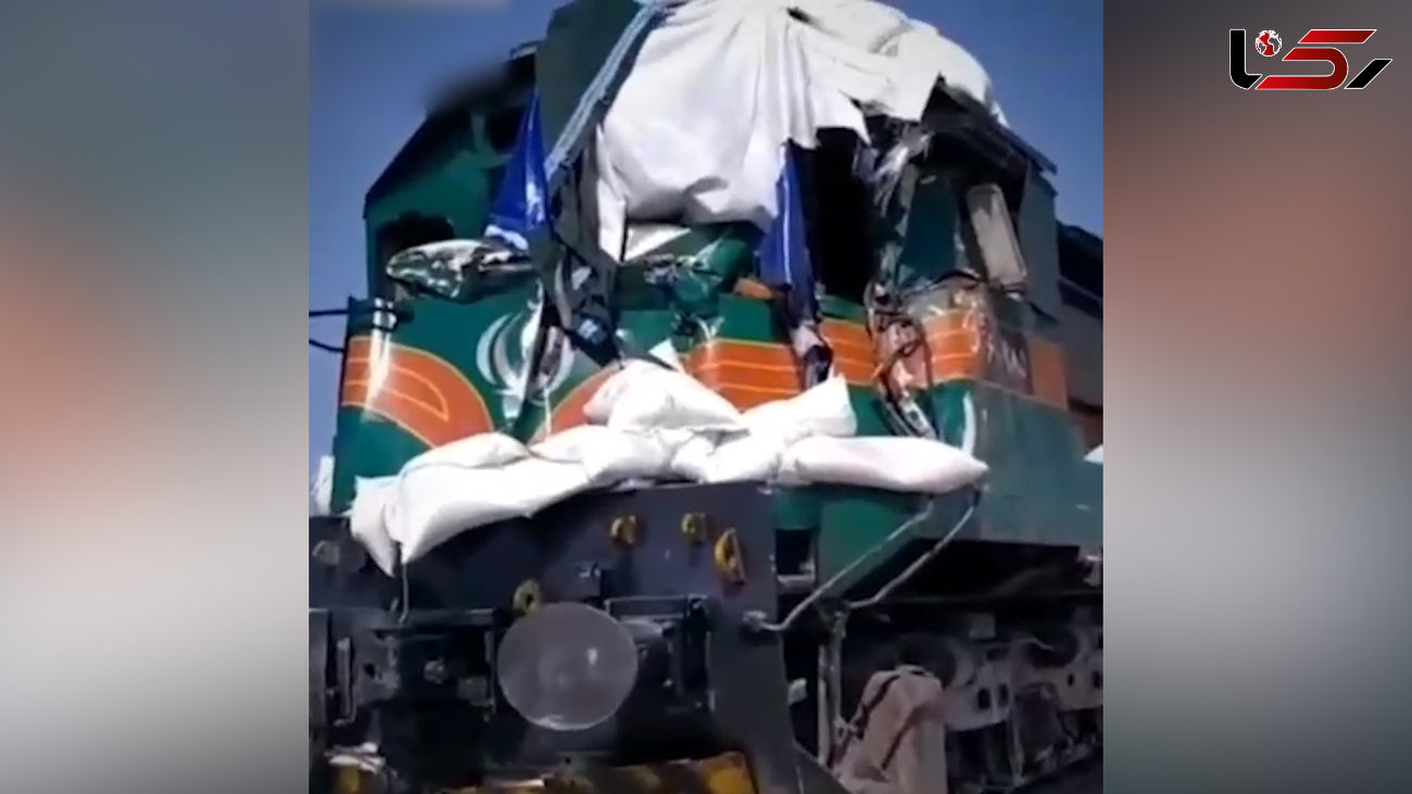 تریلی با قطار خوزستان شاخ به شاخ زد + فیلم