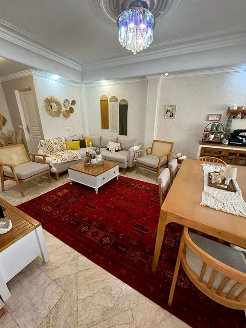 فرش قرمز دیزاین خانه