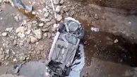 فیلم سقوط خودروی جوان ایذه ای به پایین پل / او جان باخت