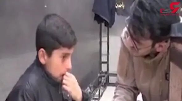 اشک های پسر 12 ساله روحانی همدانی !+فیلم گفتگو