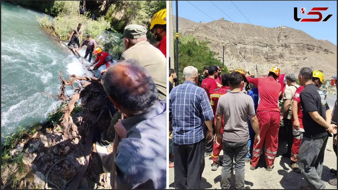 پیکر پدر و پسر غرق شده در رودخانه هراز پیدا شد