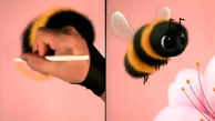نقاشی دیجیتال زنبور عسل + فیلم